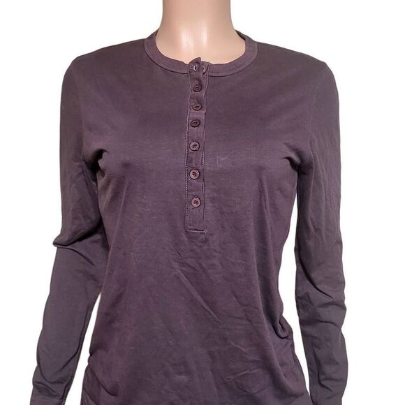 Pulp raising women's long sleeves henley raisin pullover top size L,S,M,XL - Picture 2 of 5
